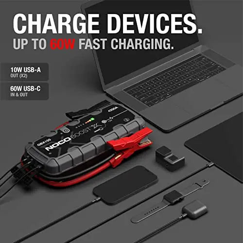 4250A Portable Car Jump Starter with 60W USB-C Power Bank