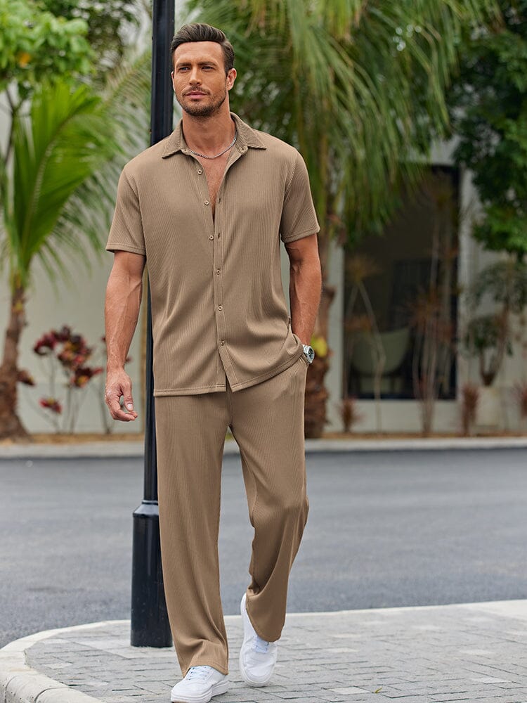 Casual Loose Fit Shirt Sets